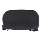 GUCCI Sling bag 449182 GG canvas Black SilverMetal Sling bag Bum bag mens Used Authentic