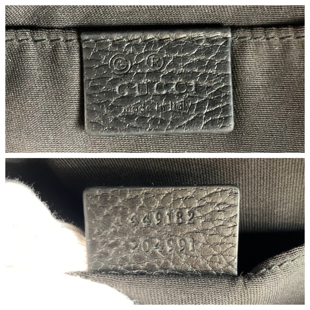 GUCCI Sling bag 449182 GG canvas Black SilverMetal Sling bag Bum bag mens Used Authentic