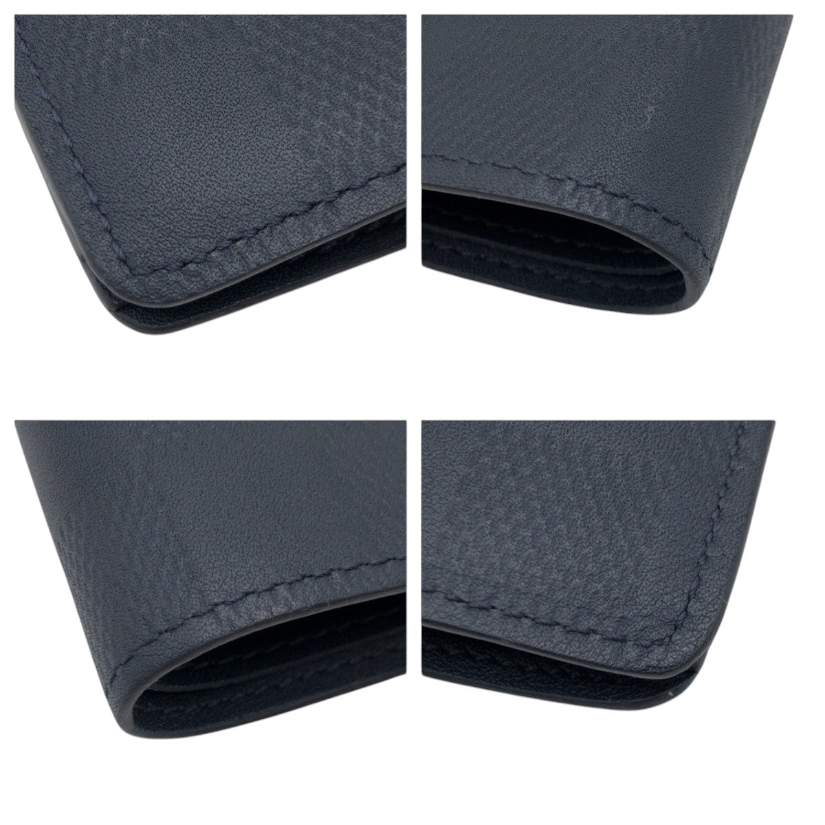 LOUIS VUITTON Bifold Wallet N63123 PVC Navy Cosmos Damier Anfini Portefeuille Multripru