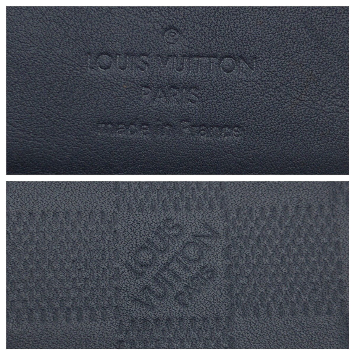 LOUIS VUITTON Bifold Wallet N63123 PVC Navy Cosmos Damier Anfini Portefeuille Multripru