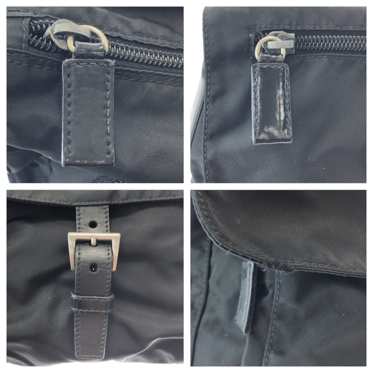 PRADA Shoulder Bag 50 Nylon Black SilverMetal Crossbody Shoulder Bag Unisex Test Triangle With logo Women(Unisex) Used Authentic