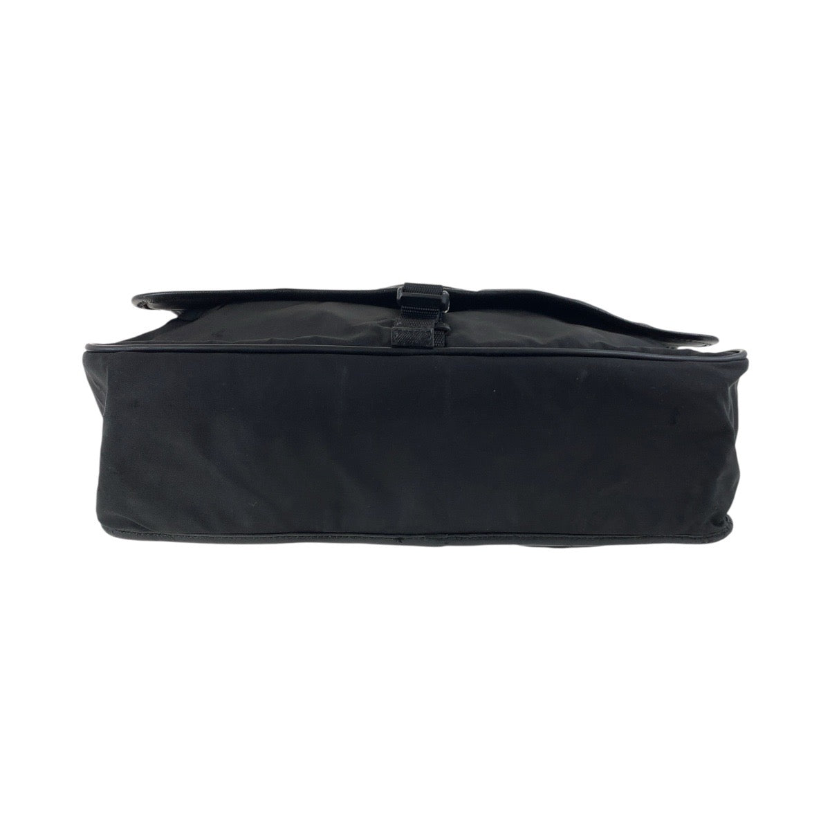 PRADA Shoulder Bag Nylon, Leather Black SilverMetal Shoulder Bag Messenger Bag Unisex Testo Saffiano Triangle With logo Women Used Authentic