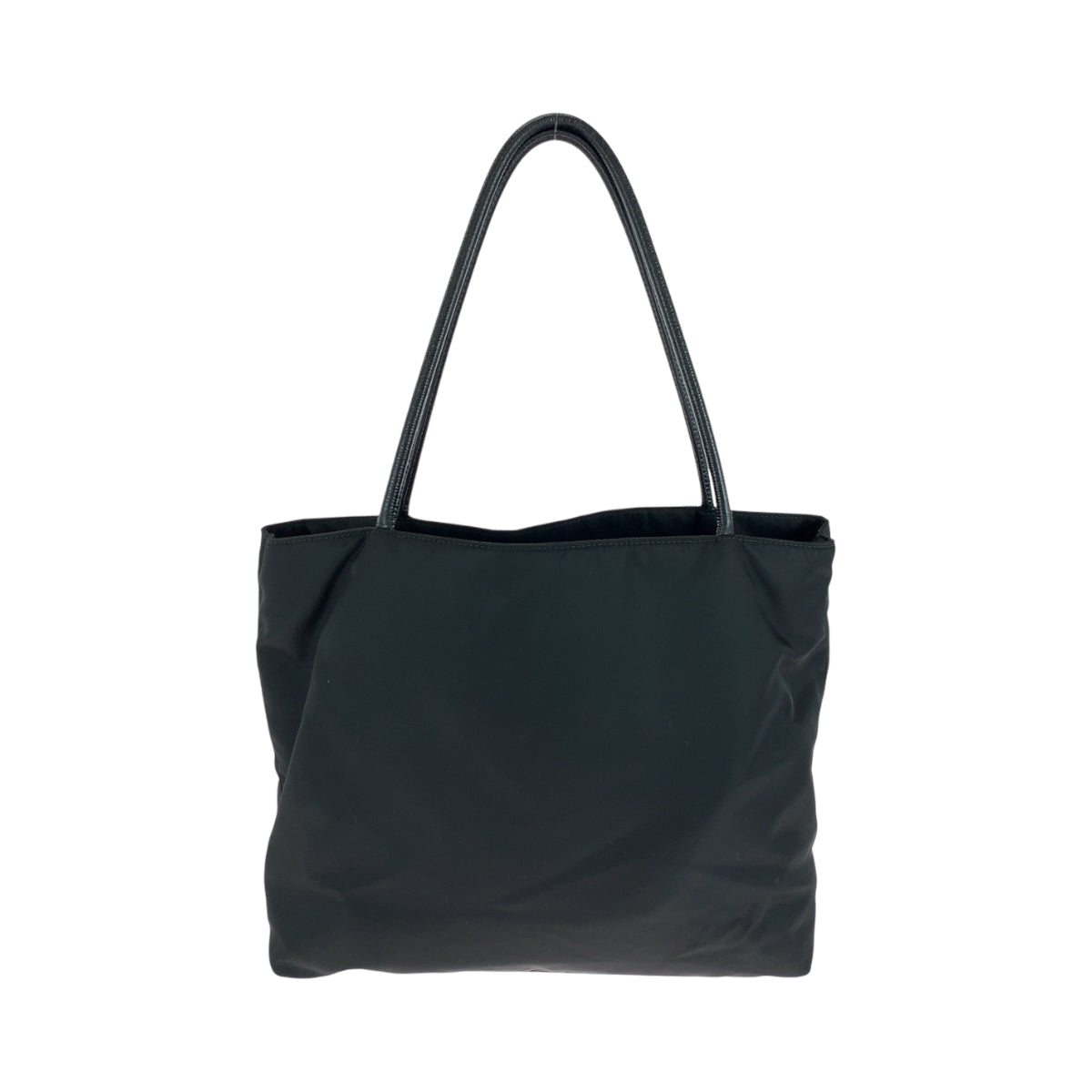 PRADA Tote Bag BR3854 Nylon Black GoldMetal Tote Bag Shoulder Bag Test Triangle With logo Women Used Authentic