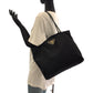 PRADA Tote Bag BR3854 Nylon Black GoldMetal Tote Bag Shoulder Bag Test Triangle With logo Women Used Authentic