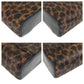 LOEWE Handbag PVC, enamel Brown Black Gold Metal Handbag vanity bag Leopard Women Used Authentic