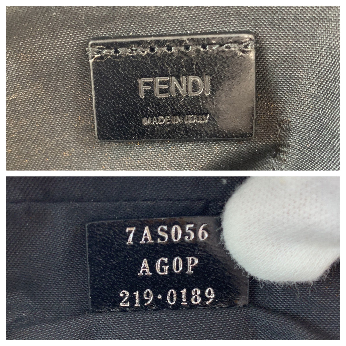 FENDI Shoulder Bag 7AS056 AG0P Nylon Yellow YellowMetal Shoulder Bag pochette logo Women Used Authentic