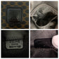 CELINE Shoulder Bag MC96 PVC, Leather Brown Black Gold Metal Drawstring Shoulder Bag Macadam Women Used Authentic