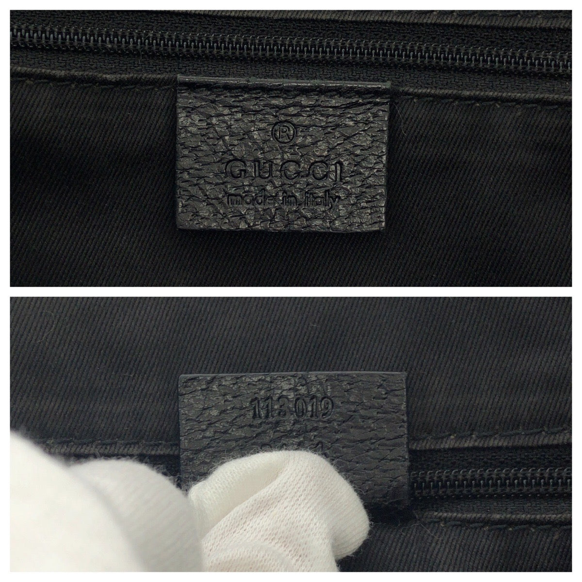 GUCCI Tote Bag 113019 GG canvas Black SilverMetal Tote Bag Shoulder Bag Women Used Authentic