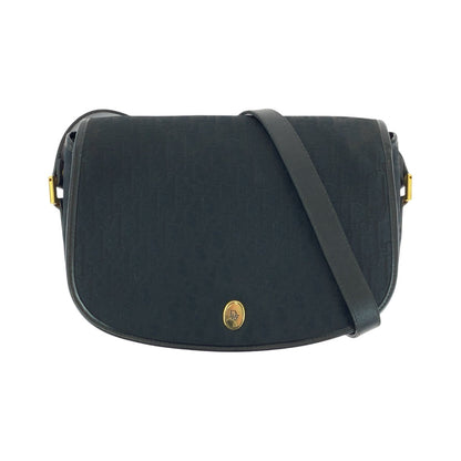 Dior Shoulder Bag Canvas, Leather Black GoldMetal Shoulder Bag pochette Trotter Women Used Authentic