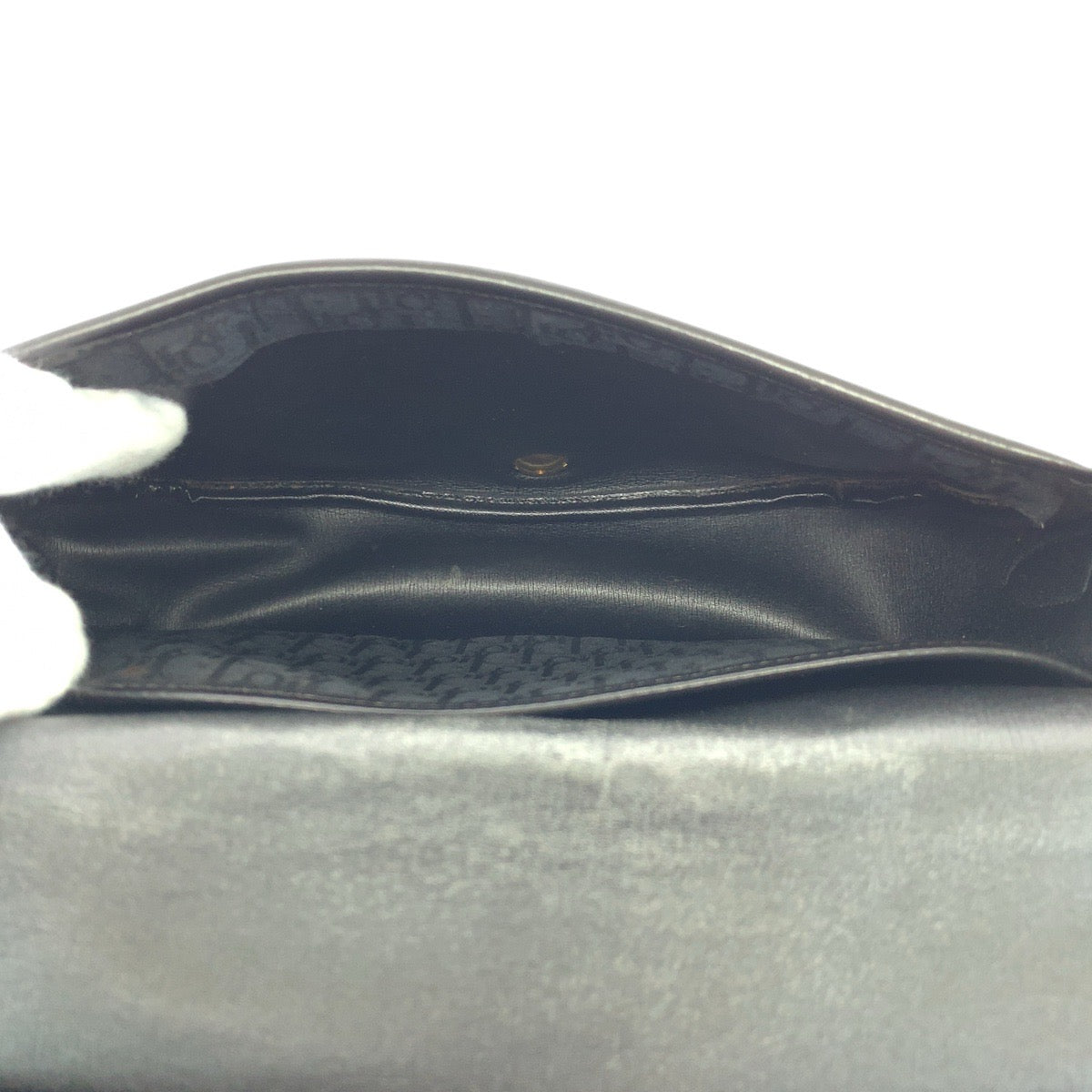 Dior Shoulder Bag Canvas, Leather Black GoldMetal Shoulder Bag pochette Trotter Women Used Authentic