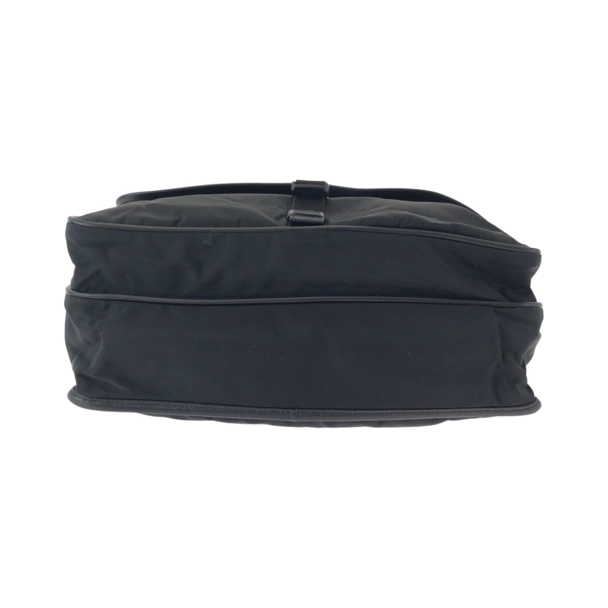 PRADA Shoulder Bag Nylon Black SilverMetal Shoulder Bag Messenger bag Test Triangle With logo mens Used Authentic