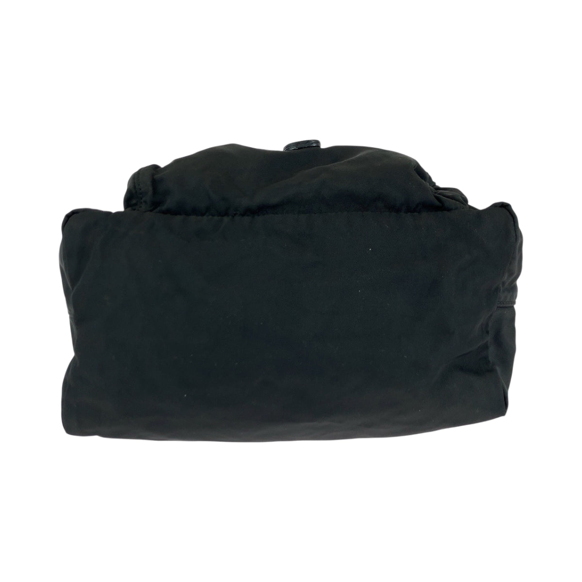 PRADA Shoulder Bag Nylon Black SilverMetal Shoulder Bag Sacoche Test Triangle With logo Women Used Authentic