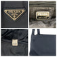 PRADA Tote Bag Nylon Black SilverMetal Tote Bag Shoulder Bag Test Triangle With logo Women Used Authentic