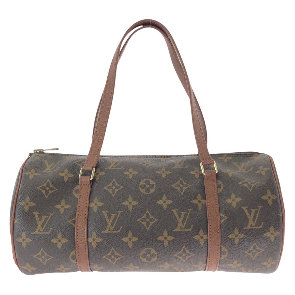 LOUIS VUITTON Handbag M51365 PVC Brown Gold Metal Handbag Shoulder Bag Monogram Papillon 30 Women Used Authentic