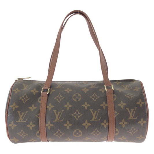 LOUIS VUITTON Handbag M51365 PVC Brown Gold Metal Handbag Shoulder Bag Monogram Papillon 30 Women Used Authentic