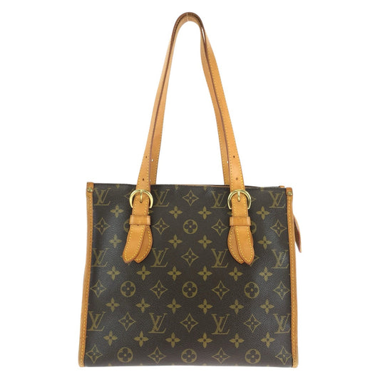 LOUIS VUITTON Tote Bag M40007 PVC Brown Gold Metal Monogram Popan cool o