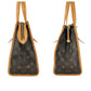 LOUIS VUITTON Tote Bag M40007 PVC Brown Gold Metal Monogram Popan cool o