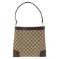 GUCCI Shoulder Bag 001 4231 1705 GG canvas, leather Beige Brown Gold Metal Shoulder Bag handbag Women Used Authentic