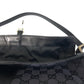 GUCCI Shoulder Bag 001 3355 GG canvas, leather Black SilverMetal Shoulder Bag handbag Jackie Women Used Authentic
