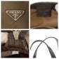 PRADA Handbag Nylon, Leather Grey SilverMetal Handbags Mini Boston Duffel bag Test Triangle With logo Women(Unisex) Used Authentic