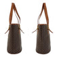 CELINE Tote Bag MC96 PVC, Leather Brown Gold Metal Tote Bag Shoulder Bag Macadam Women Used Authentic