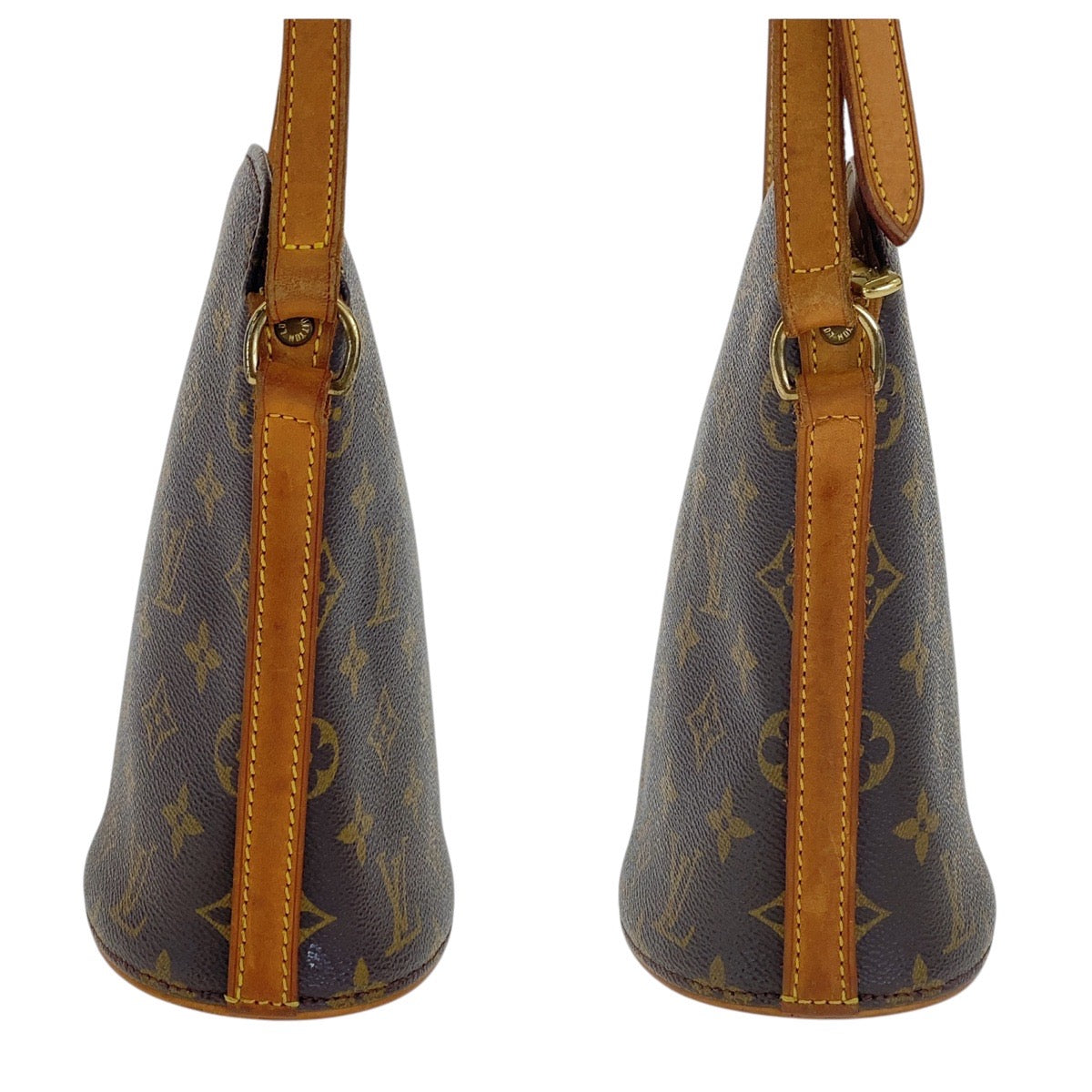 LOUIS VUITTON Shoulder Bag M51290 PVC Brown Gold Metal Crossbody Shoulder Bag Monogram Drouot Women Used Authentic