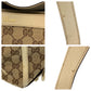 GUCCI Tote Bag 170004 GG canvas, leather Beige Gold Metal Tote Bag Shoulder Bag Women Used Authentic