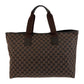 GUCCI Tote Bag 267474 GG canvas Brown Silver Metal Tote Bag Shoulder Bag Unisex mens Used Authentic
