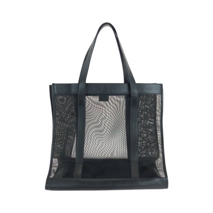 GUCCI Tote Bag 002 0404 Nylon Black black Tote Bag Shoulder Bag mesh Women Used Authentic