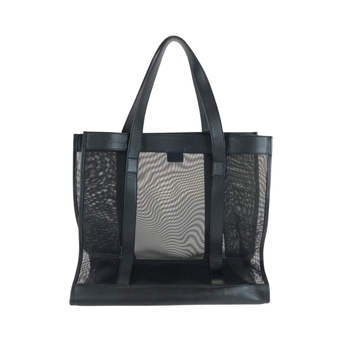 GUCCI Tote Bag 002 0404 Nylon Black black Tote Bag Shoulder Bag mesh Women Used Authentic