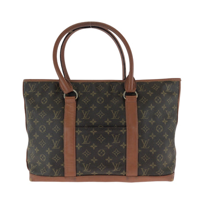 LOUIS VUITTON Tote Bag M42425 PVC Brown Gold Metal Tote Bag Shoulder Bag Monogram suck weekend mens Used Authentic