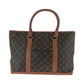 LOUIS VUITTON Tote Bag M42425 PVC Brown Gold Metal Tote Bag Shoulder Bag Monogram suck weekend mens Used Authentic