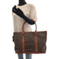 LOUIS VUITTON Tote Bag M42425 PVC Brown Gold Metal Tote Bag Shoulder Bag Monogram suck weekend mens Used Authentic