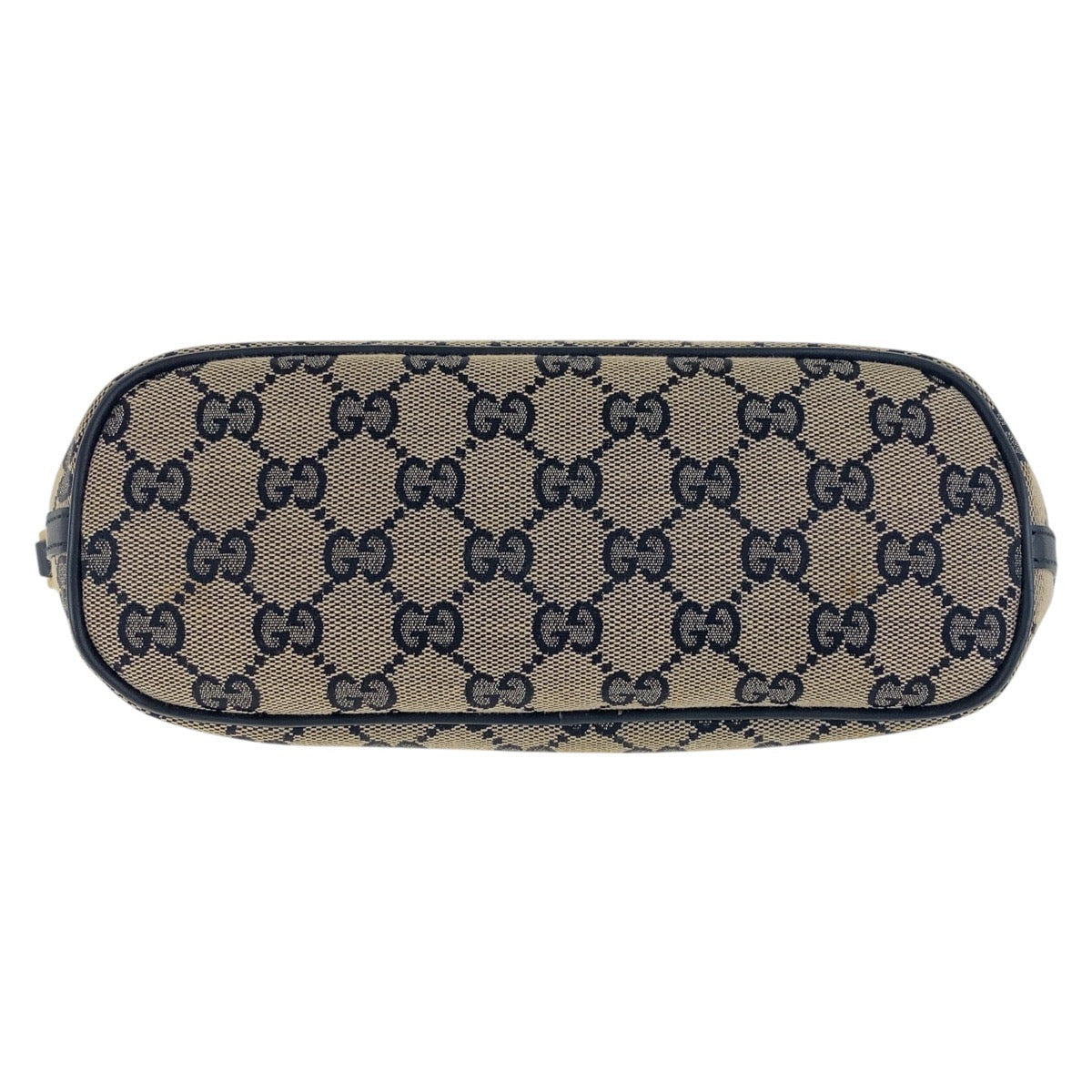 GUCCI Handbag 039 1103 GG canvas, leather Black Gold Metal Handbag accessory pouch Women Used Authentic