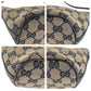 GUCCI Handbag 039 1103 GG canvas, leather Black Gold Metal Handbag accessory pouch Women Used Authentic