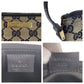 GUCCI Handbag 039 1103 GG canvas, leather Black Gold Metal Handbag accessory pouch Women Used Authentic