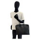 LOUIS VUITTON Business bag M59162 leather Noir Black SilverMetal Business bag briefcase Epi Porte Documan Voyagej mens Used Authentic