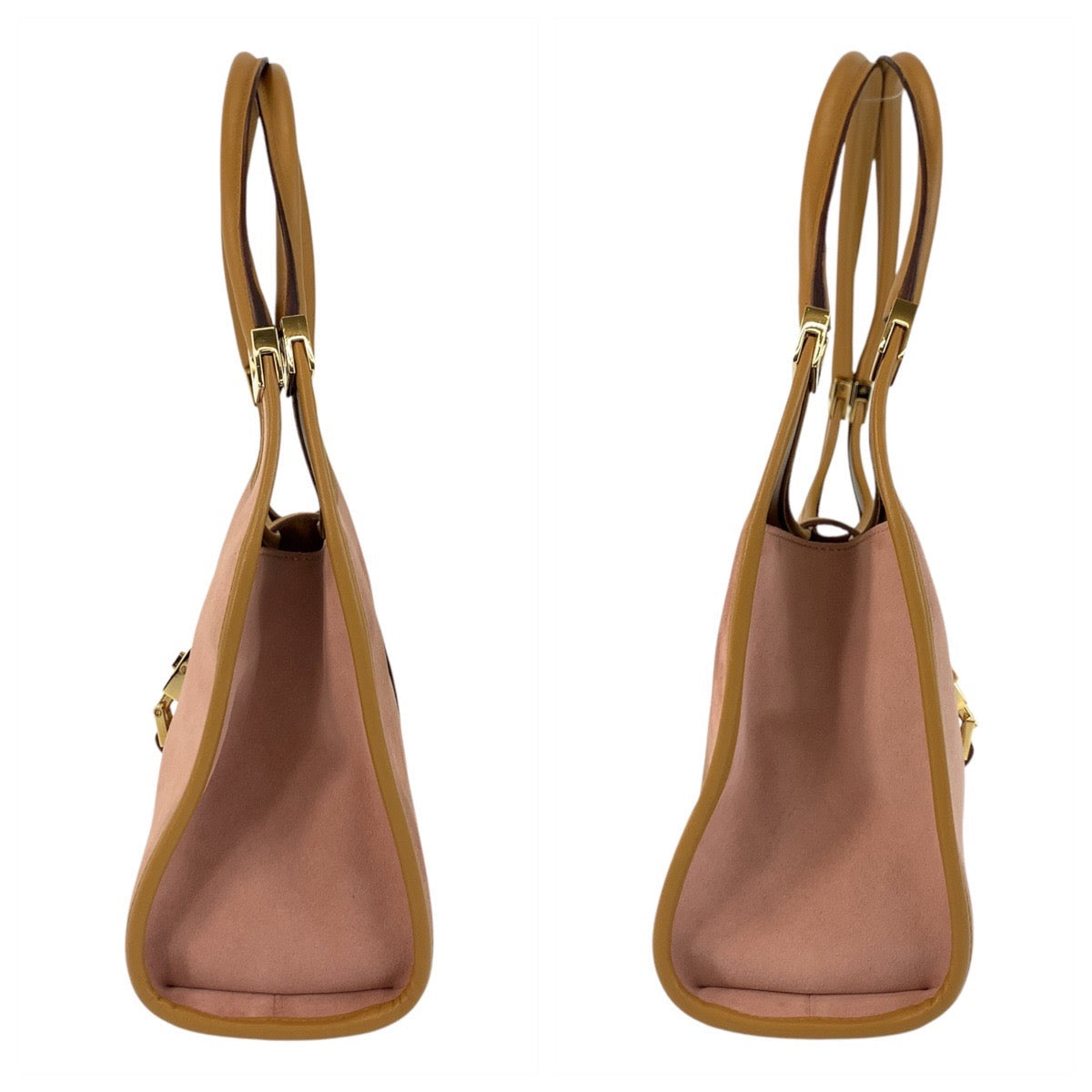 GUCCI Shoulder Bag 002 1068 Suede, Leather Pink Gold Metal Shoulder Bag handbag Jackie Women Used Authentic