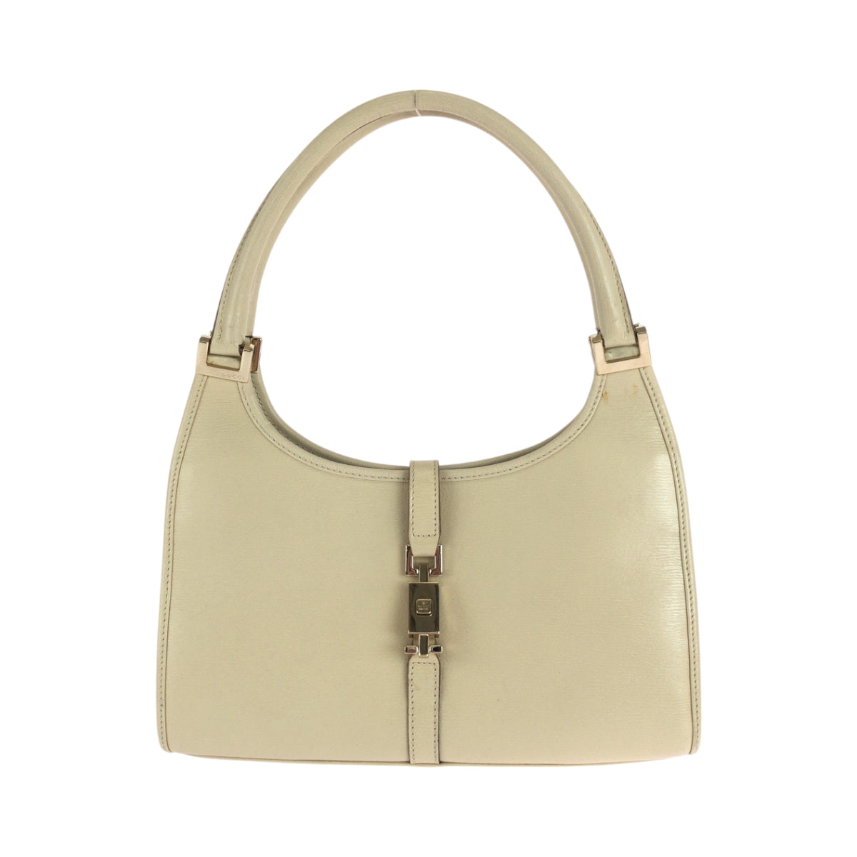GUCCI Shoulder Bag 002 1068 leather Ivory Gold Metal One Shoulder Bag Handbag Jackie Women Used Authentic