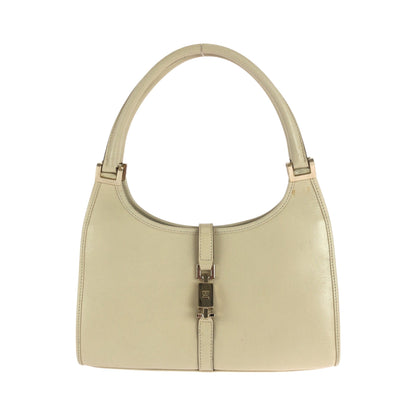 GUCCI Shoulder Bag 002 1068 leather Ivory Gold Metal One Shoulder Bag Handbag Jackie Women Used Authentic