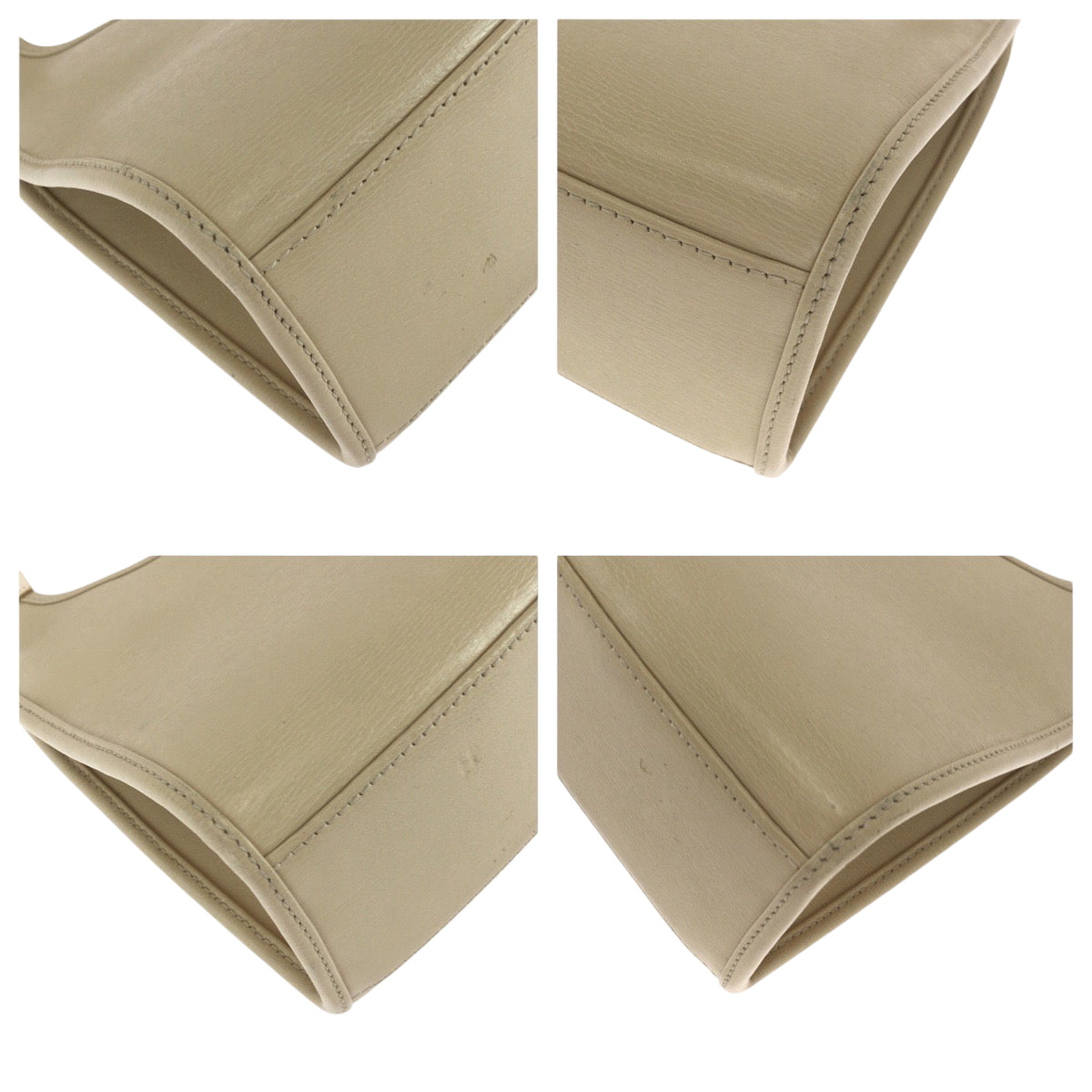 GUCCI Shoulder Bag 002 1068 leather Ivory Gold Metal One Shoulder Bag Handbag Jackie Women Used Authentic