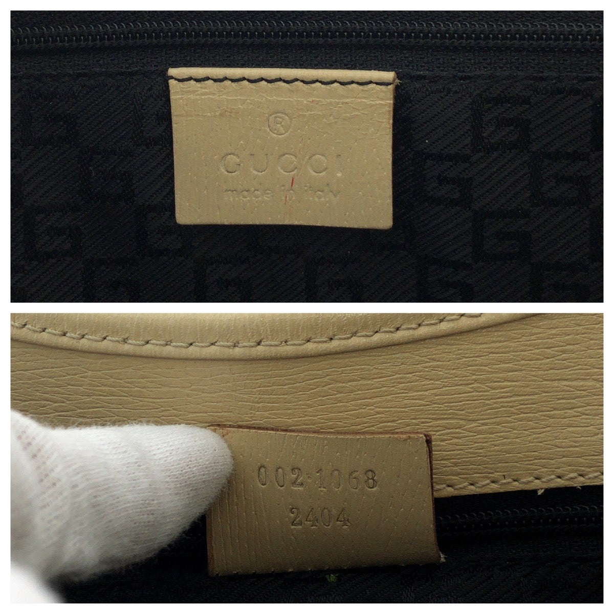 GUCCI Shoulder Bag 002 1068 leather Ivory Gold Metal One Shoulder Bag Handbag Jackie Women Used Authentic