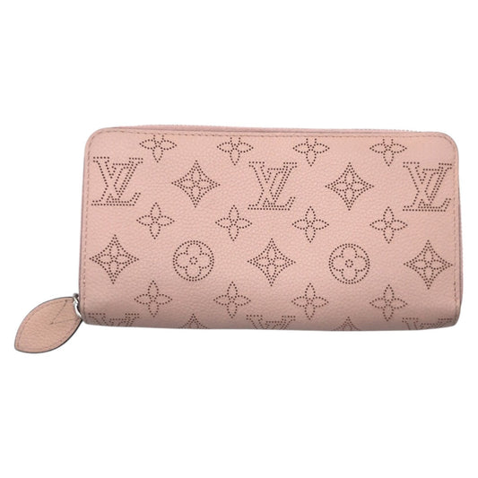 LOUIS VUITTON Long Wallet Purse M61868 leather Pink magnolia Long Wallet Purse Monogram Mahina Zippy Wallet Women Used Authentic