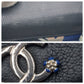 CHANEL Tri-fold wallet leather black black silver Tri-fold wallet Compact wallet COCO Mark Women Used Authentic