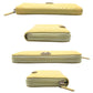 CHANEL Long Wallet Purse leather Yellow Gold Metal Vstitch COCO Mark