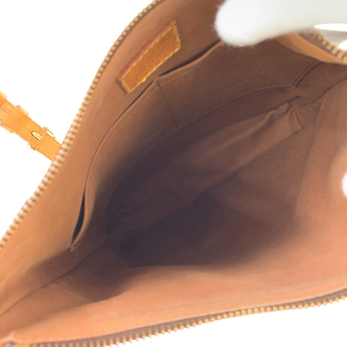 LOUIS VUITTON Shoulder Bag M56390 PVC, Leather Brown Gold Metal Shoulder Bag Pochette Monogram Odeon PM Women Used Authentic