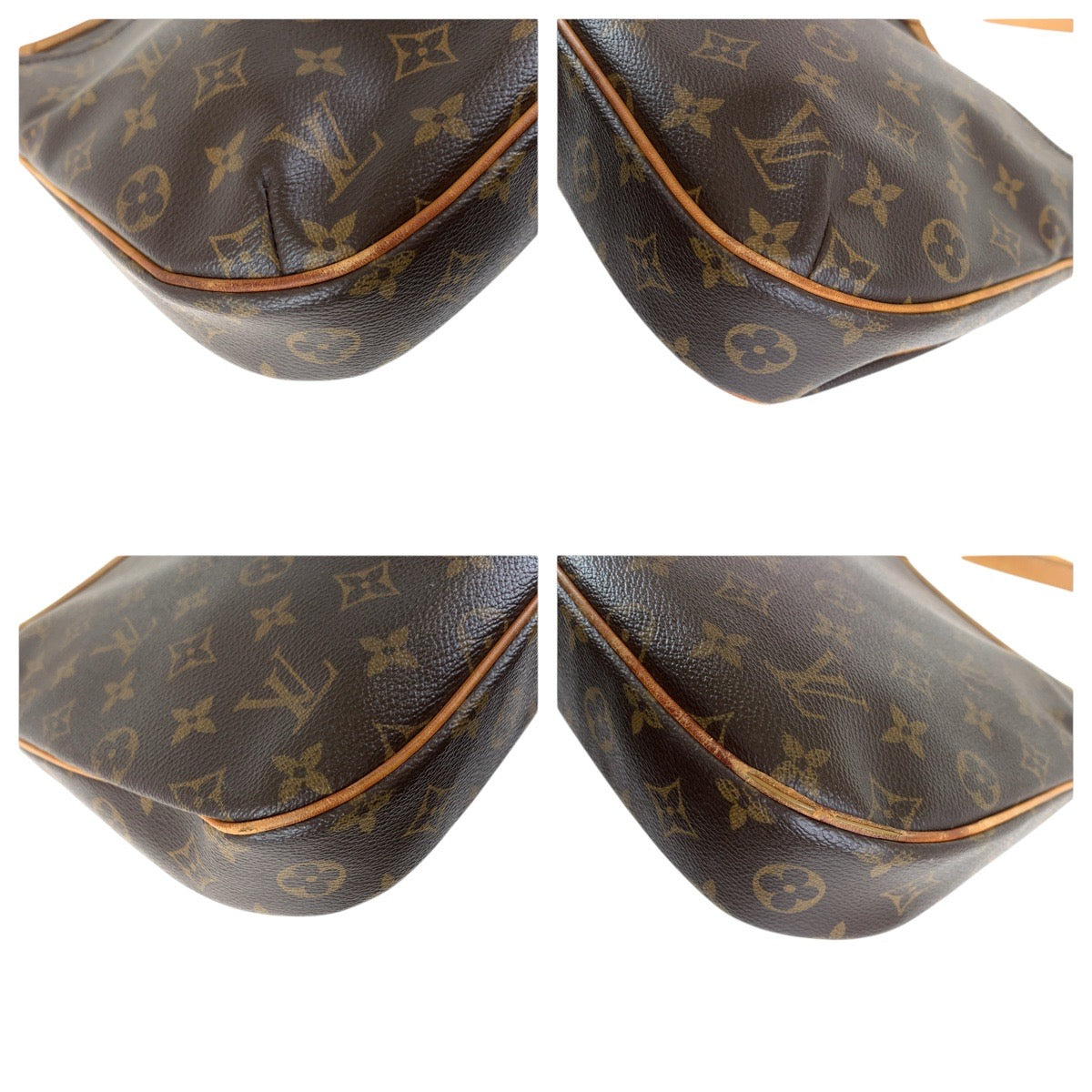 LOUIS VUITTON Shoulder Bag M56390 PVC, Leather Brown Gold Metal Shoulder Bag Pochette Monogram Odeon PM Women Used Authentic