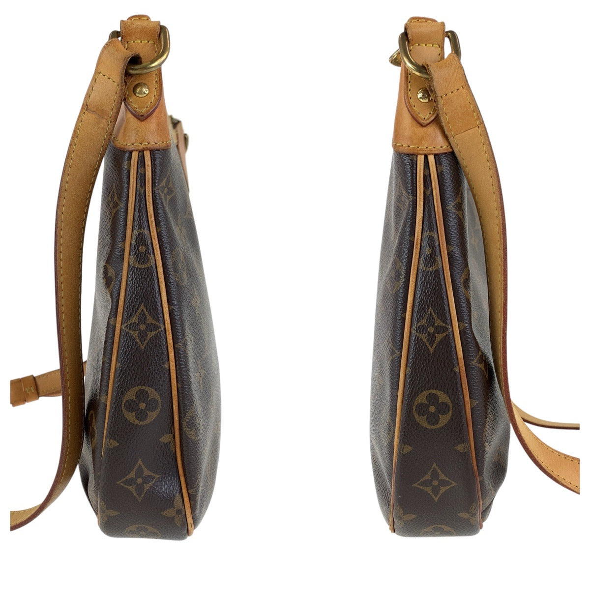 LOUIS VUITTON Shoulder Bag M56390 PVC, Leather Brown Gold Metal Shoulder Bag Pochette Monogram Odeon PM Women Used Authentic