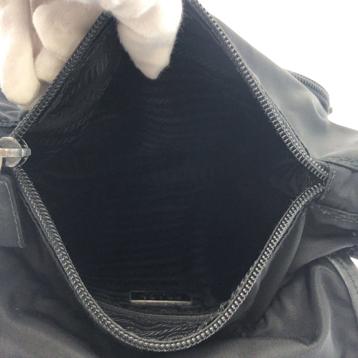PRADA Shoulder Bag BT0173 Nylon Black SilverMetal Shoulder Bag Messenger bag Test Triangle With logo mens Used Authentic