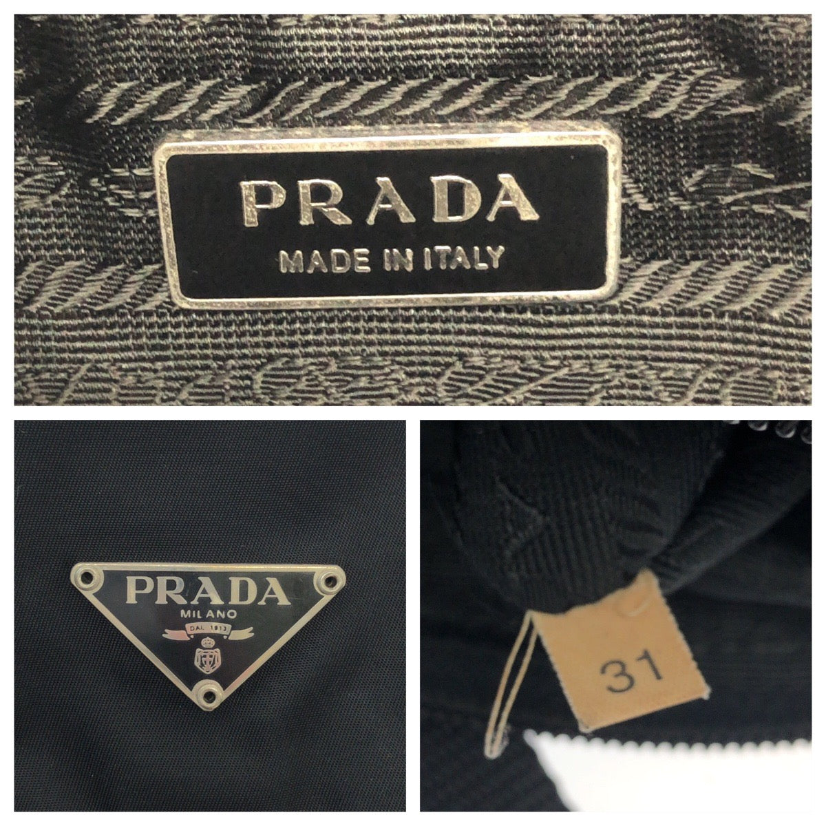 PRADA Shoulder Bag BT0173 Nylon Black SilverMetal Shoulder Bag Messenger bag Test Triangle With logo mens Used Authentic